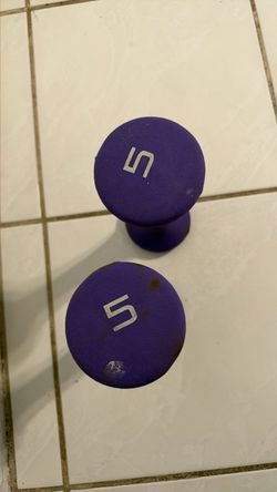 5 lb Purple Neoprene Dumbbells Pair