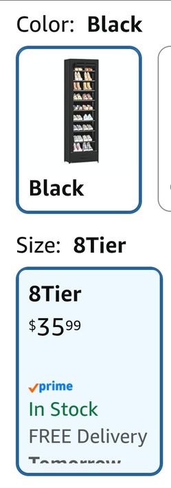8 tier tall shoe rack