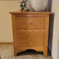 Oak Wood Nightstand