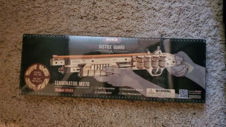Justice Guard Rubber Band Shotgun - Wood Puzzle Gun