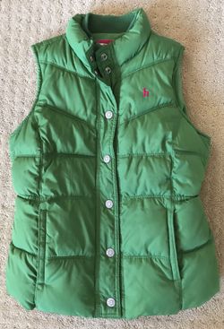 OLD NAVY green puffer VEST girls size XL 14