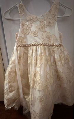 American Princess White Pearl Dress - Size 6X/7