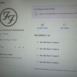 Foo Fighters - 4 Tickets 