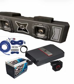 CHEVY SILVERADO GMC SIERRA CREW CABS POWERFUL BASS PACKAGE KICKER SOLO X 8” CUSTOM BOX INSTALLED
