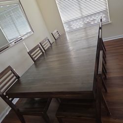 Dinning table and right chairs