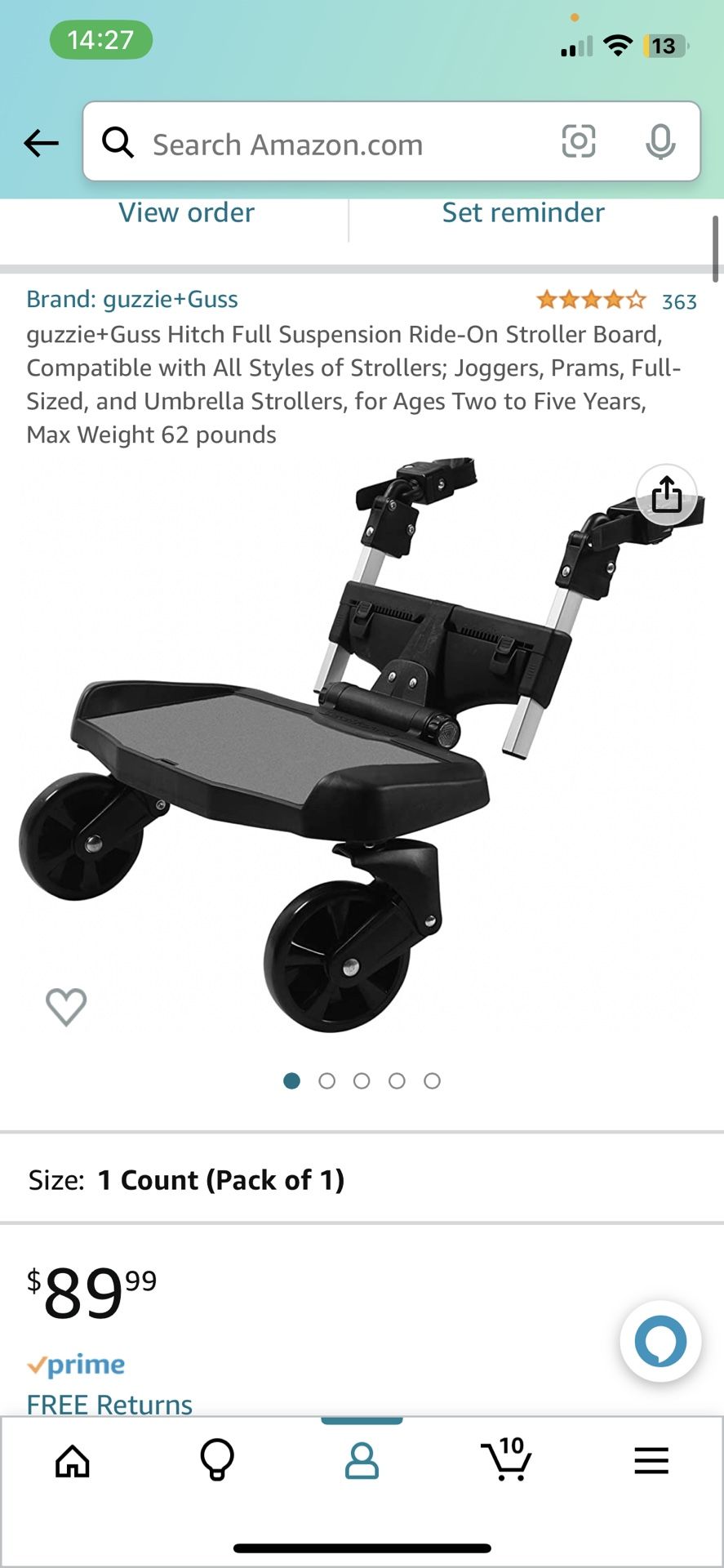 guzzie Guss Hitch Full Suspension Ride On Stroller Board Compatible with All Styles of Strollers Joggers Prams Full Sized and Umbrella Strollers for Sale in Las Vegas NV OfferUp