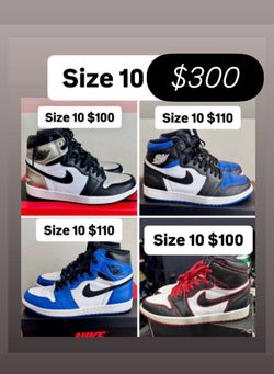 Jordan 1s size 10 package $300