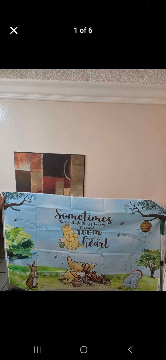 Winnie The Pooh Backdrop Set For Babyshower, Gender Reveal Or Birthday