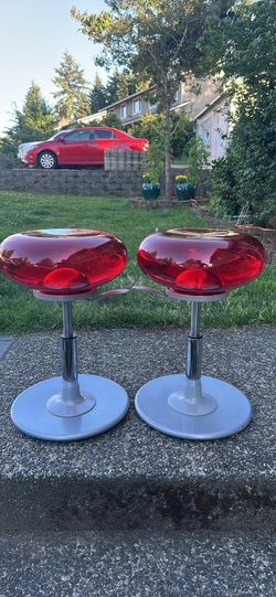 Vintage Mamboo bubble stools red