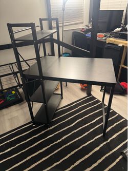 Desk with bookshelf