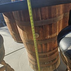 Wine barrel entertainment furniture