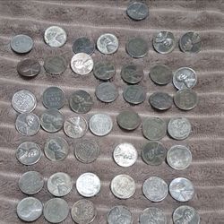 Rare steel wheat pennies all with errors