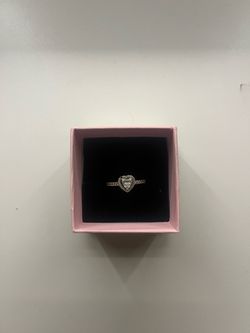 Silver Pandora heart ring