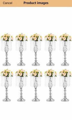 Silver centerpieces