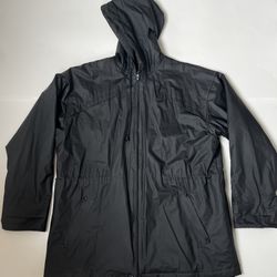 Men’s Misty Harbor Black Raincoat Size Medium