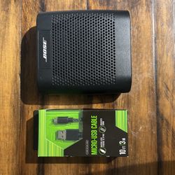 Bose Bluetooth Speaker With New Micro USB cable