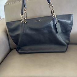 Large Black Coach Bag/Purse