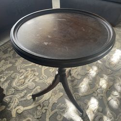 Circular Wooden Side Table