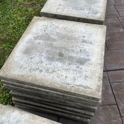 65 Concrete Pavers – 24 x 24 x ~2.5–3 inches  ($12 for EACH)