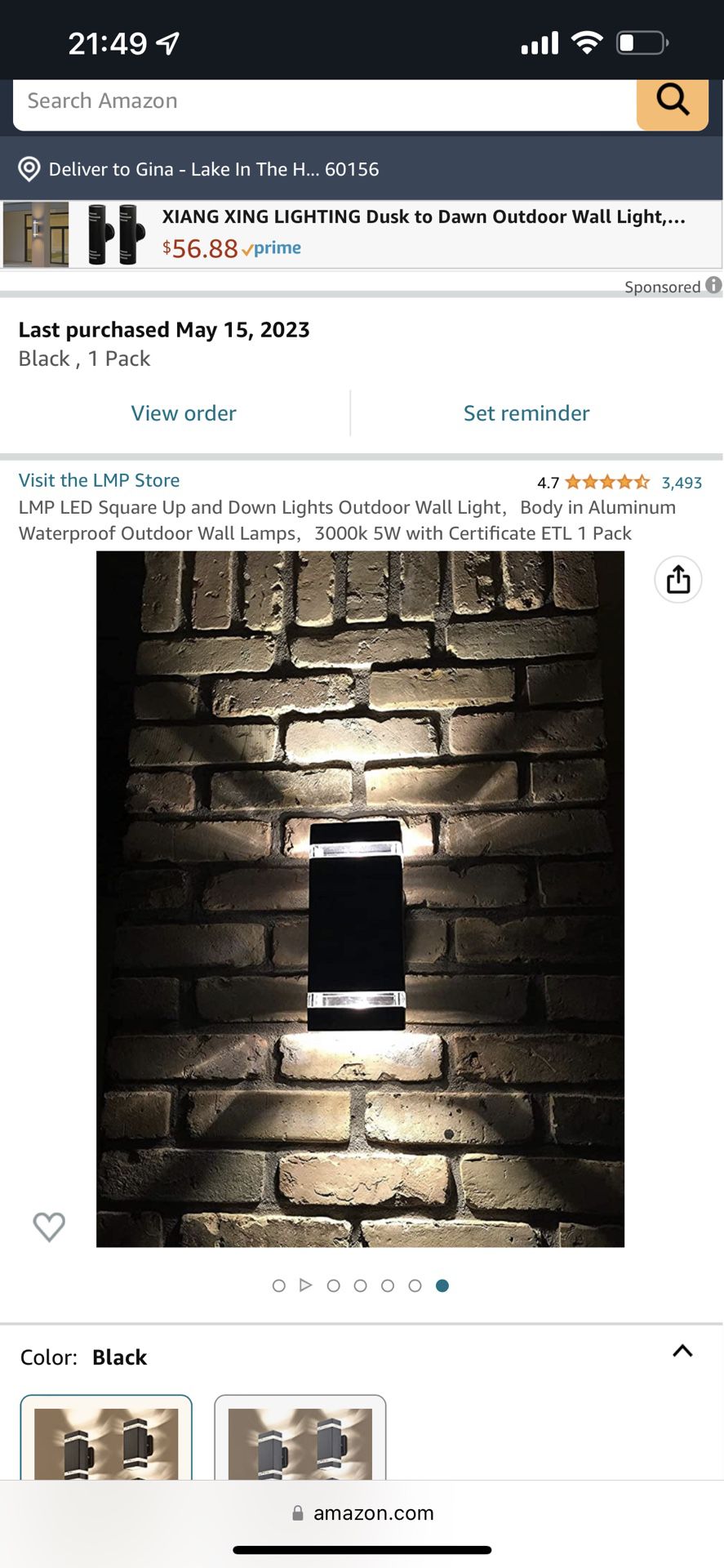 4.7 4.7 out of stars 3,493 Reviews LMP LED Square Up and Down Lights  Outdoor Wall Light，Body in Aluminum Waterproof Outdoor Wall Lamps，3000k 5W  with for Sale in Lake In The