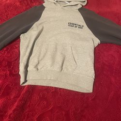black and grey essentials hoodie size xl in kids