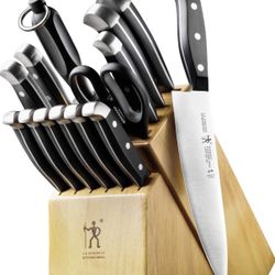 Brand New In Box HENCKELS Statement Premium Quality 15-Piece Set with Block, Natural, Razor-Sharp, German Engineered Informed by 100+ Years of Mastery