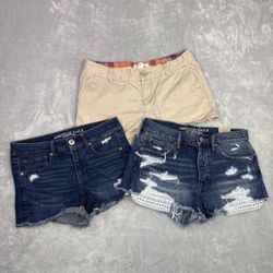 American Eagle Jean Shorts And Old Navy Women’s Sz 8 Lot Of 3
