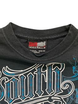Vintage Southpole Boy’s Black Graphic T-Shirt Size Medium 12-14 Y2K Streetwear