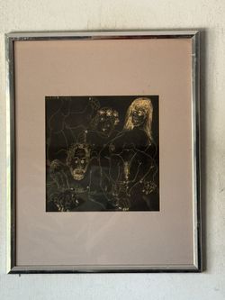 PABLO PICASSO VINTAGE CUBISM EROTIC LITHOGRAPH ENGRAVING OLD MODERN ART 1968