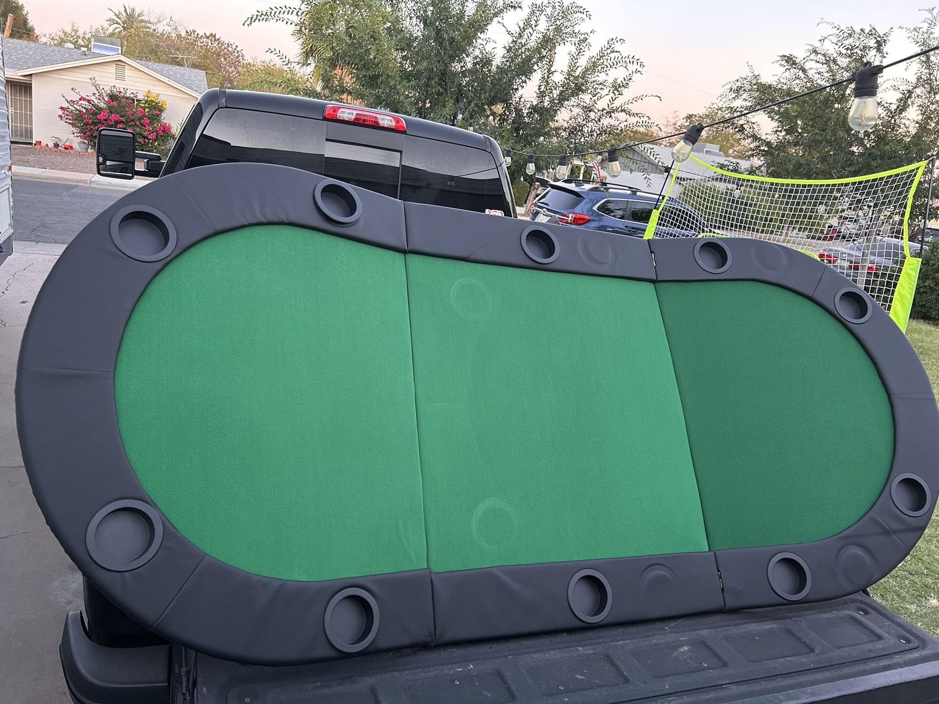 New Folding Poker Table Top Texas Hold-em