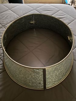 Galvanized Metal Christmas Tree Ring Collar