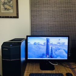 Desktop Setup  w/ 24” Monitor, 16GB DDR4 Ram, 2GB Graphics, WiFi, Intel i5, Win 11, MS Office 2024