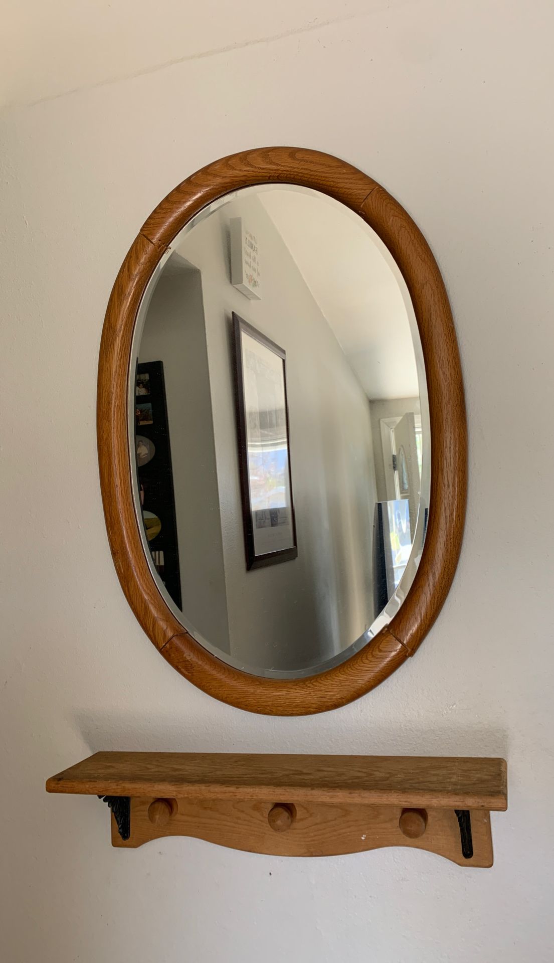 Mirror with shelf