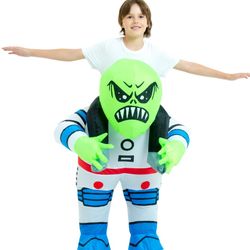 Inflatable Costumes Riding Alien Costume for Kids 7-10yrs