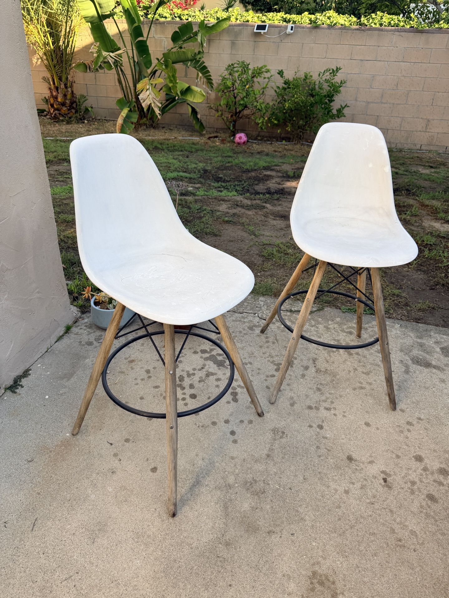 Pair MCM Style Modern Bar Stools