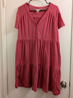 Dusty Rose Tiered Babydoll Dress