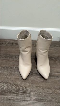 Ivory ankle boots