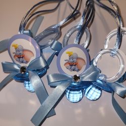 Dumbo Baby Shower Pacifiers Guest Favor Necklaces