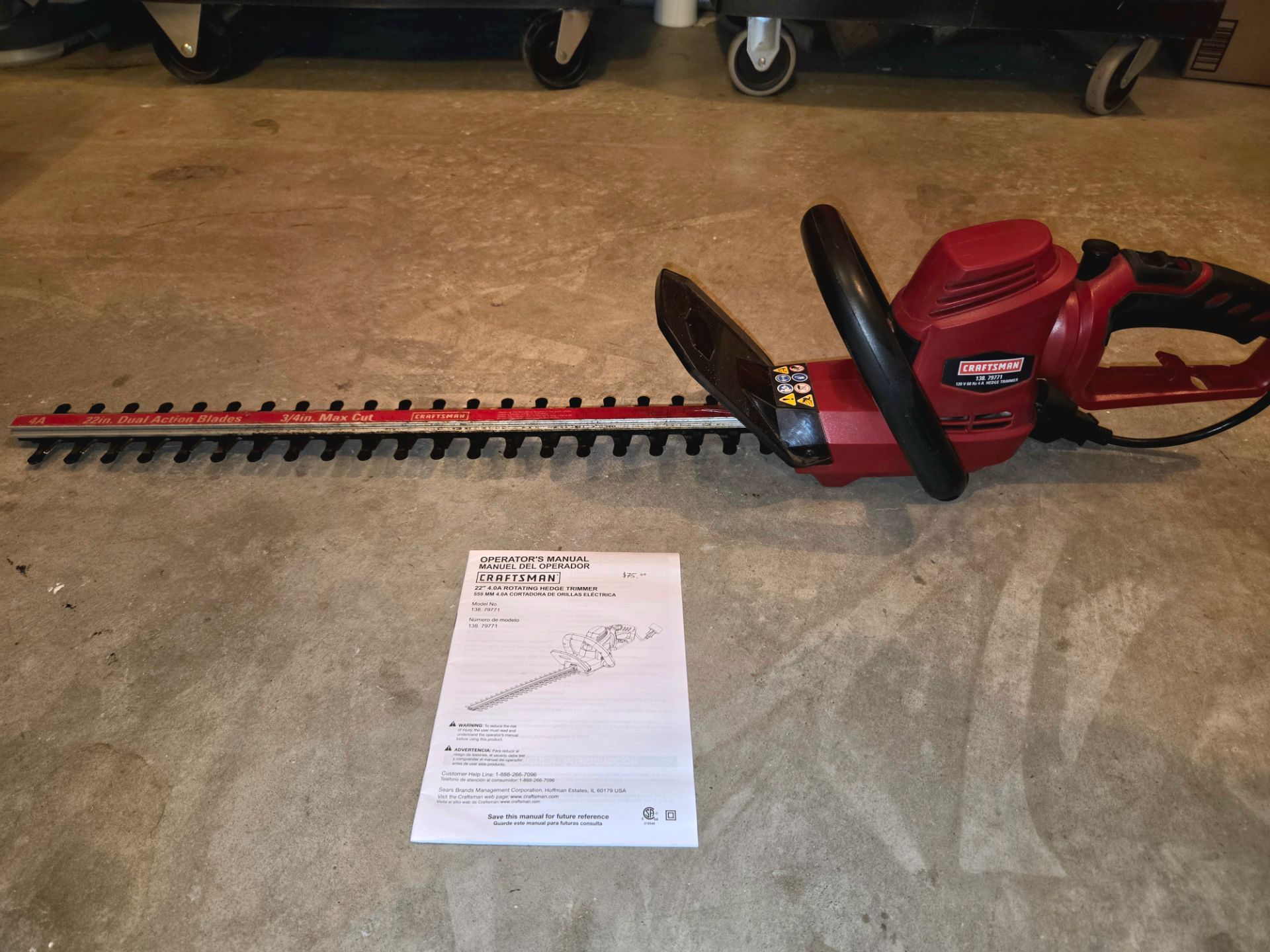 CRAFTSMAN 22" 4.0A Rotating Hedge Trimmer