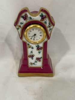 French hand painted Limoges clock
