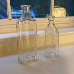 Antique Glass Medicine Bottles (3viii and 3iv)