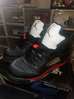 Jordan 5 Black/Red 6.5 Big Kids Shoe Size