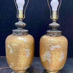 1960’s Brass/ Ceramic Table Lamps