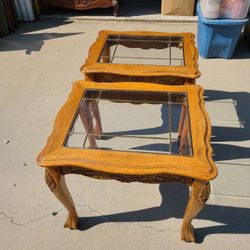 Solid Oak End Tables for Sale