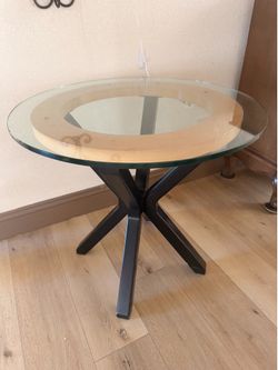 Glass top table