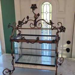 Victorian-Inspired Aquarium with Ornamental Stand