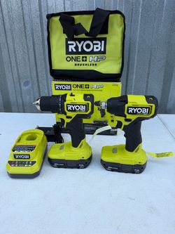 Ryobi 18v compact brushless 2 tool combo kit