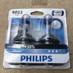 2x Philips 9003 Ultra Vision Upgrade Light Bulb H4 High Low Dual Beam