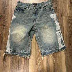 Kapital Bone Denim Shorts