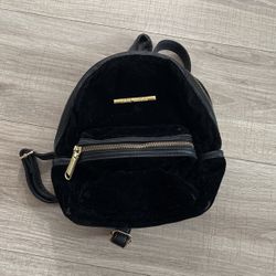 Black Velvet Mini Backpack 